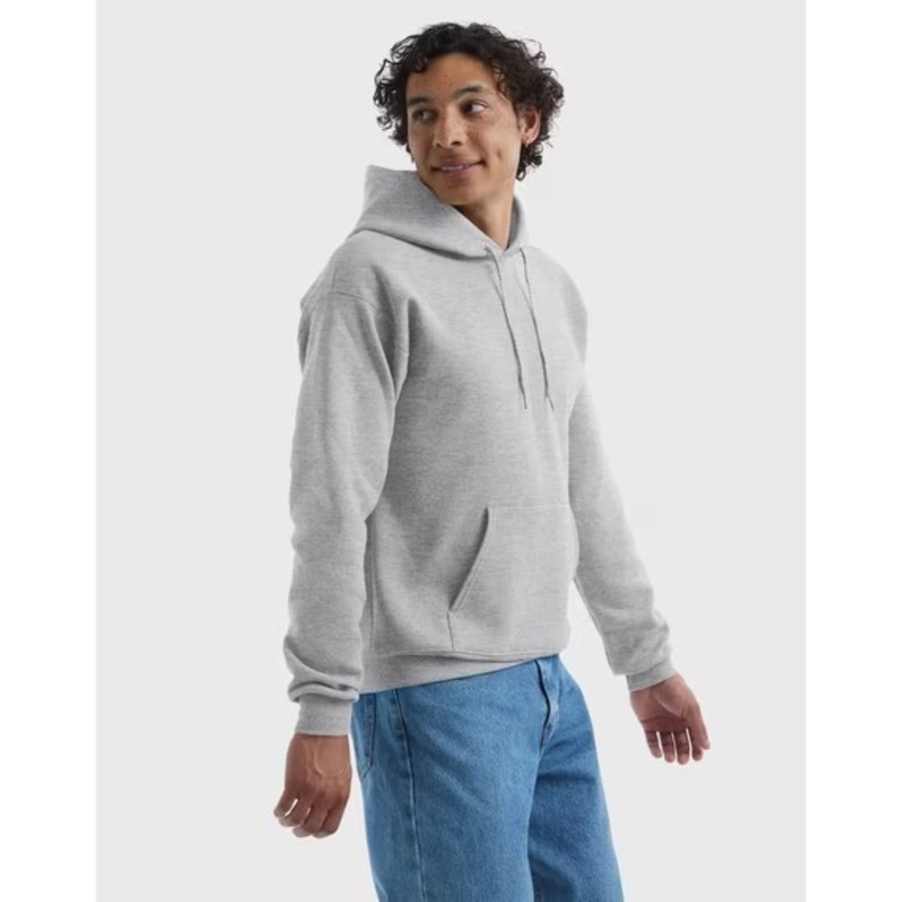 Hanes EcoSmart Unisex Fleece Hoodie Size S Light Steel Gray Pullover Sweatshirt